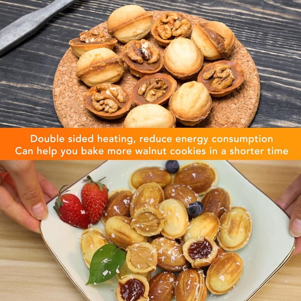 12 Walnut Cookie Maker Non Stick Double Sided Heating Electric Oreshki Maker US Plug 110V