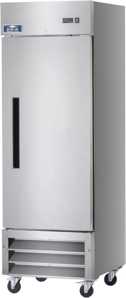 Arctic Air AF23 One-Section Solid Commercial Reach-In Freezer, Stainless Steel, 120v, NSF