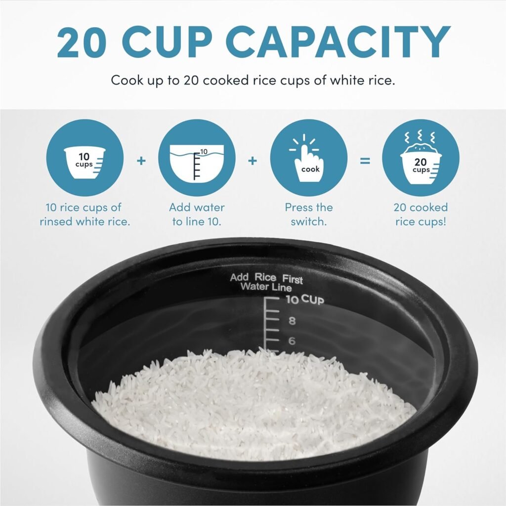 AROMA® 20-Cup (Cooked) / 5Qt. Rice  Grain Cooker (ARC-390NGP)