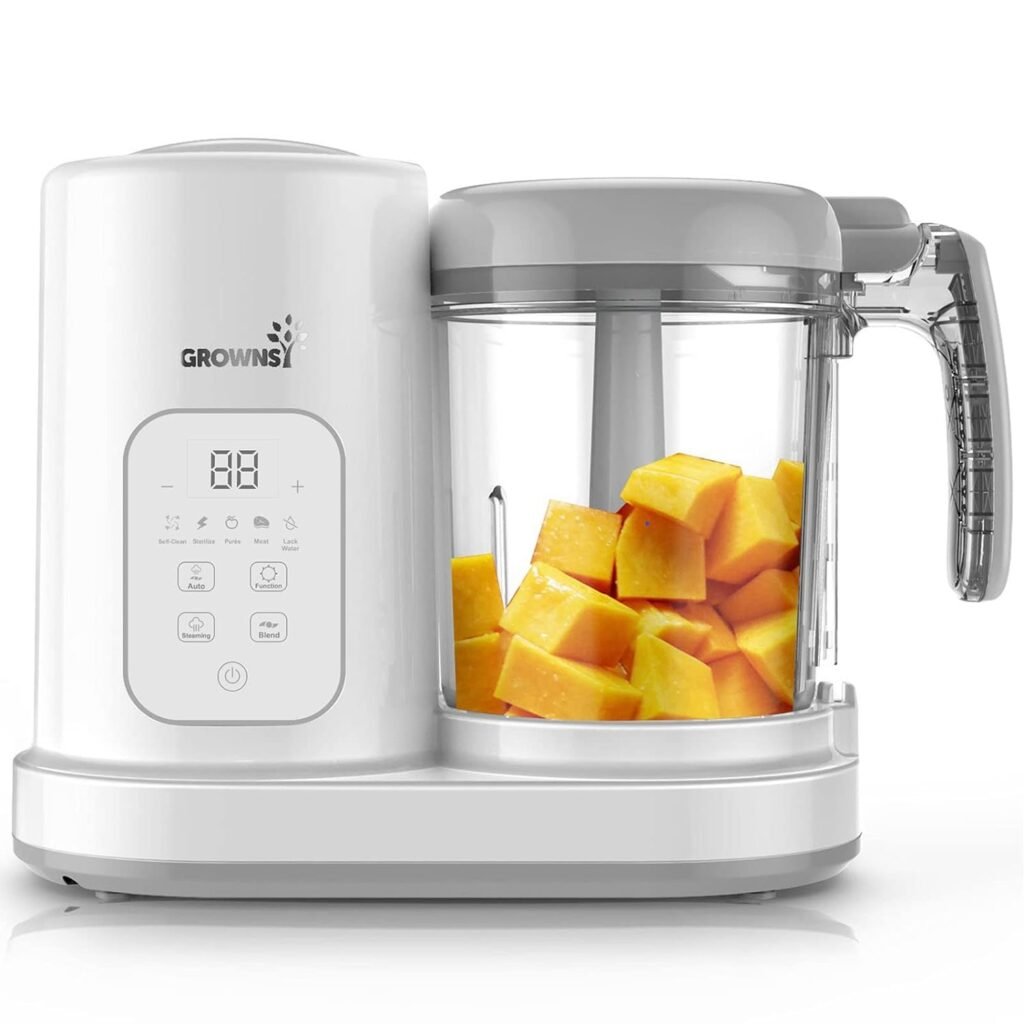 Baby Food Maker | Baby food Processor | All-in-One Baby Food Puree Blender Steamer Grinder Mills Machine Auto Cooking  Grinding with Self Cleans Touch Screen LCD Display, BPA Free