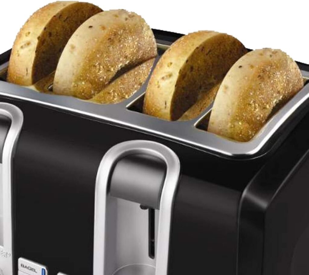 BLACK+DECKER 2-Slice Toaster, T2569B, Extra Wide Slots, 6 Shade Settings, 850 Watts, Crub Tray, Cancel Button