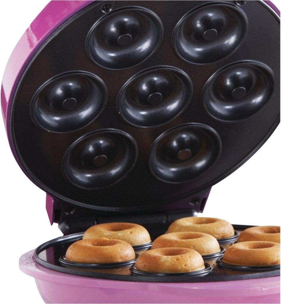 Brentwood Mini Donut Maker Machine, Non-Stick, Pink