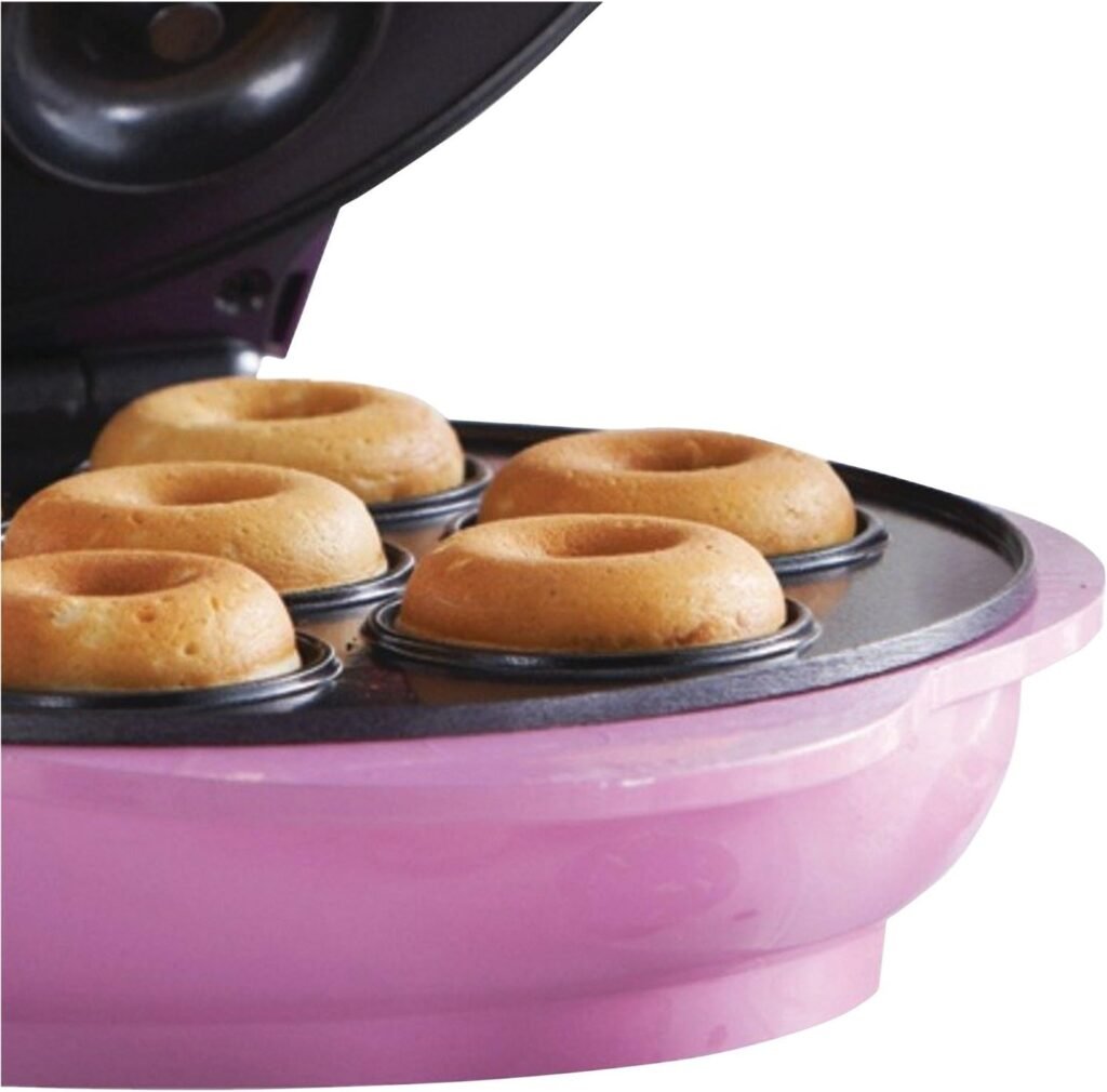 Brentwood Mini Donut Maker Machine, Non-Stick, Pink