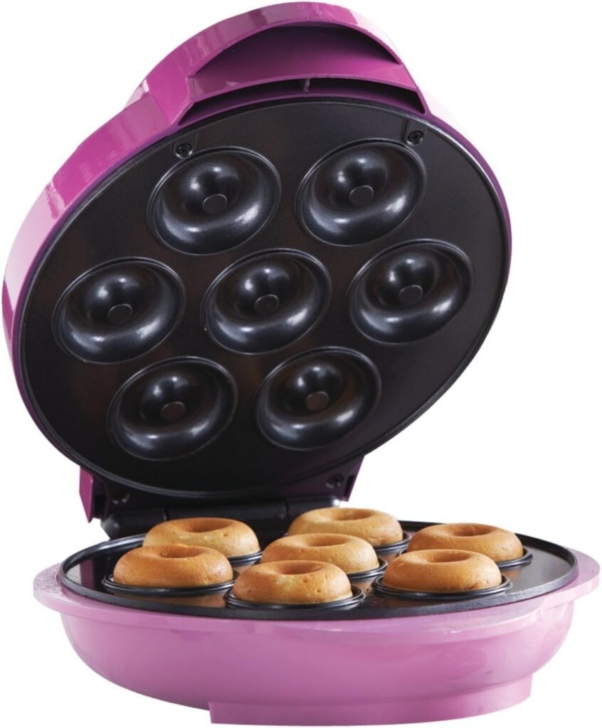 Brentwood Mini Donut Maker Machine, Non-Stick, Pink