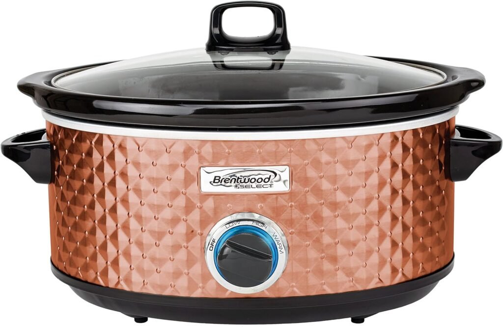 Brentwood Select Slow Cooker, 7 Quart, Copper