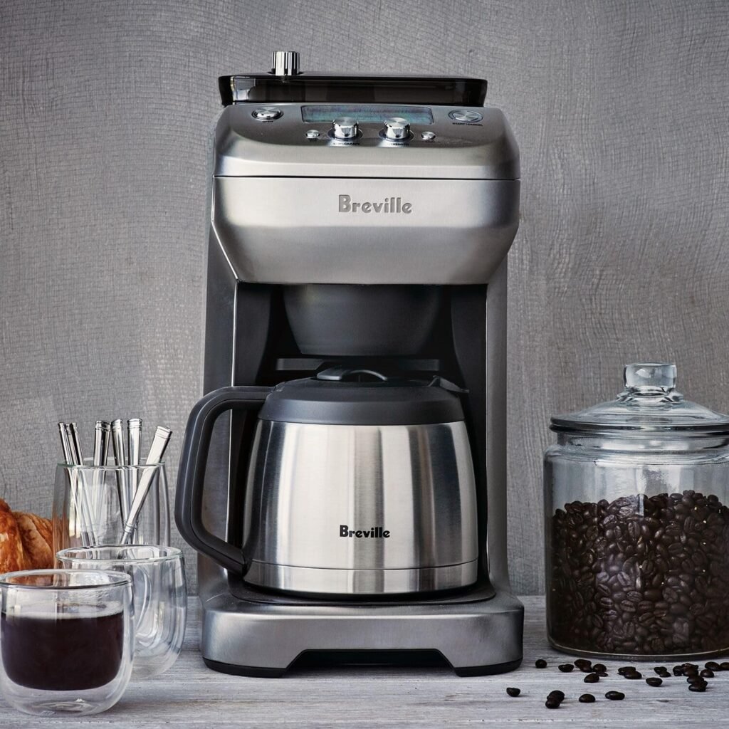 Breville Grind Control Coffee Maker, 60 ounces, Brushed Stainless Steel, BDC650BSS,Silver