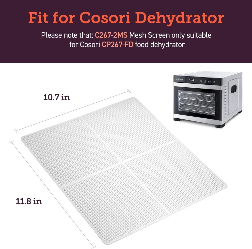 COSORI Food Dehydrator for Jerky, 176°F Temperature Control, 5 Stainless Steel Trays Dryer Machine, 4 Presets, 48H Timer, for Dog Treats, Meat, Fruit, Veggies, Snacks, Recipe Book Included