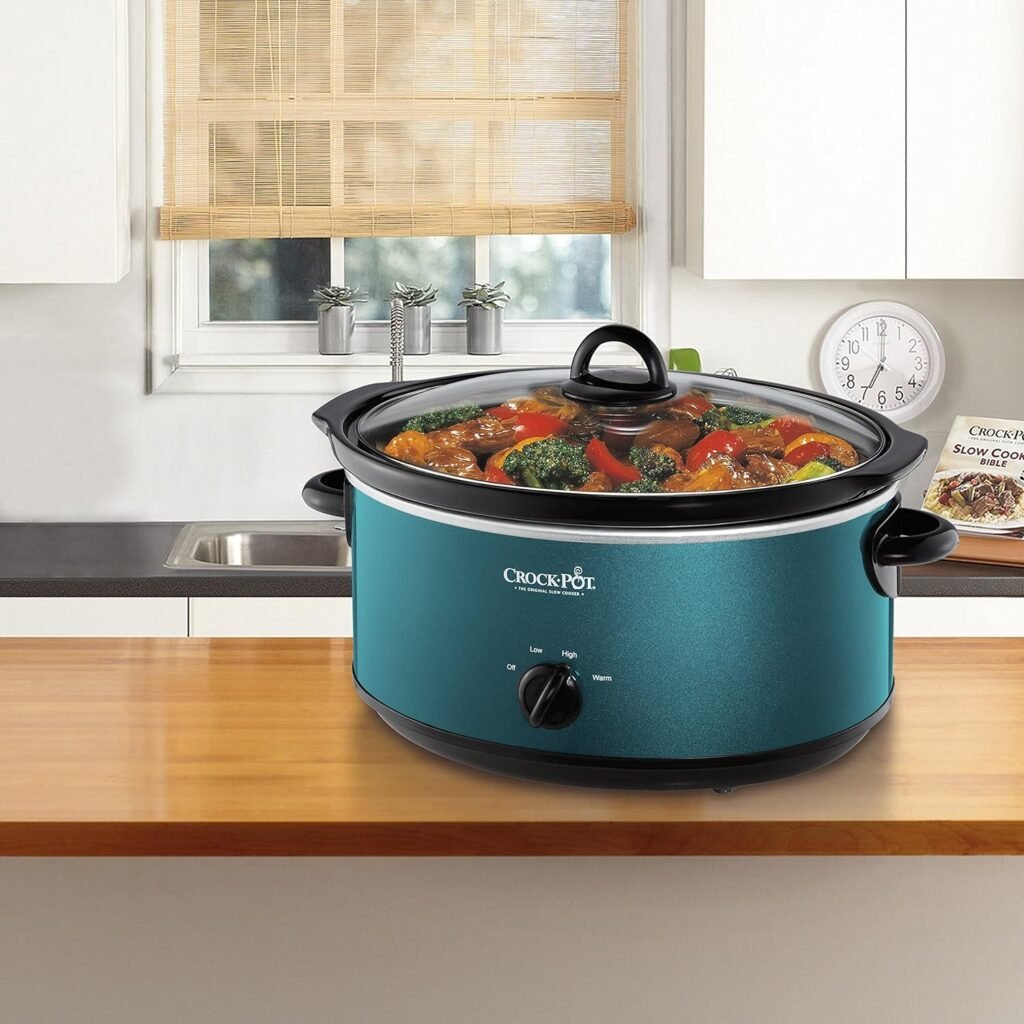 Crock-Pot Design to Shine 7 Quart Slow Cooker and Food Warmer, Turquoise (SCV700-KT)