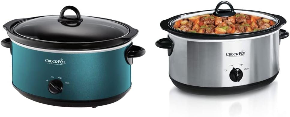 Crock-Pot Design to Shine 7 Quart Slow Cooker and Food Warmer, Turquoise (SCV700-KT)