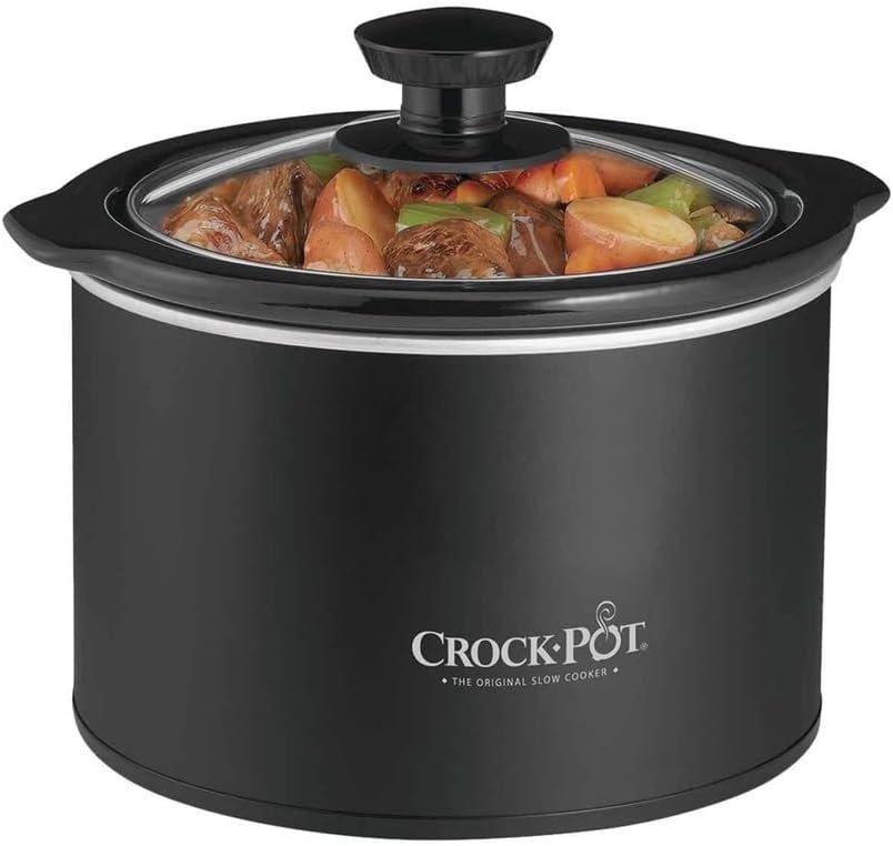 Crock-Pot Mini 1.5 Quart Round Manual Slow Cooker, Black (SCR151)