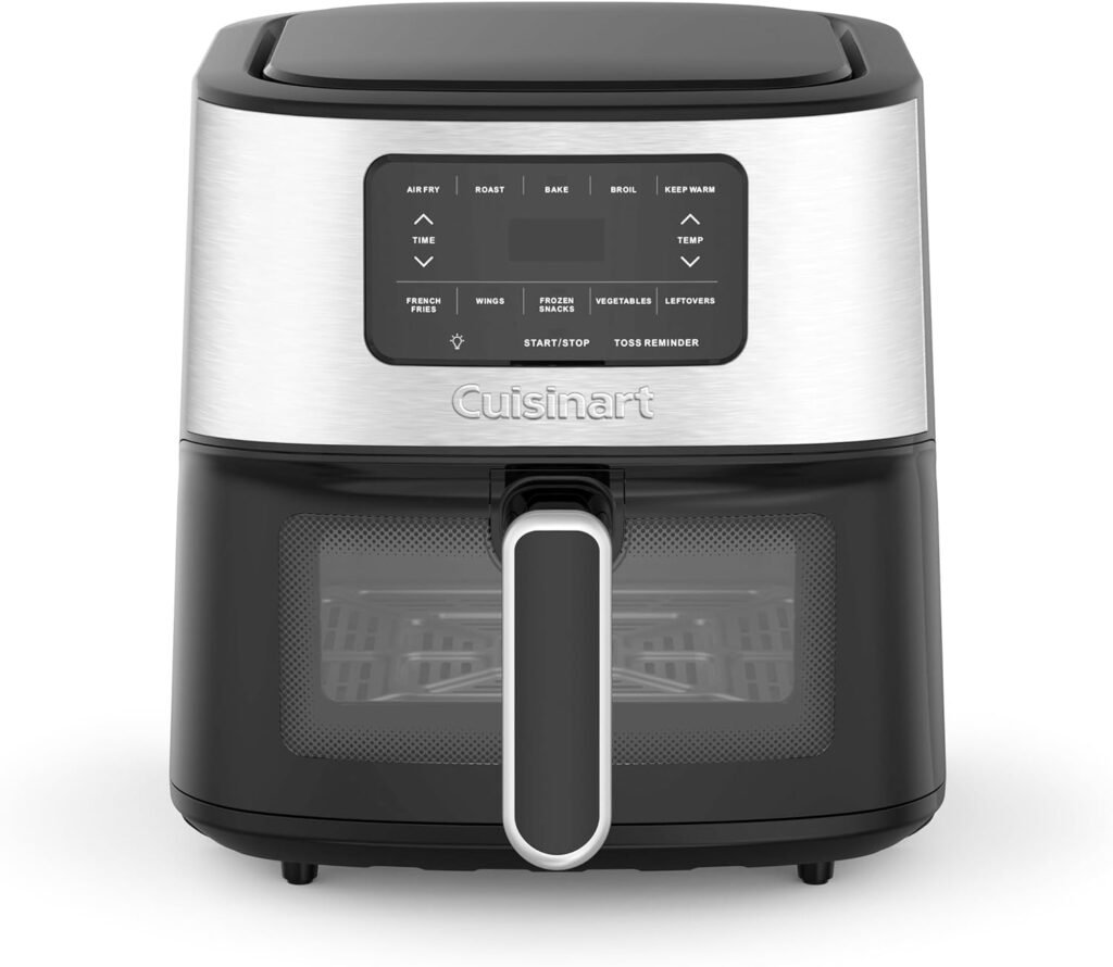 Cuisinart Airfryer, 6-Qt Basket Air Fryer Oven that Roasts, Bakes, Broils  Air Frys Quick  Easy Meals - Digital Display with 5 Presets, Non Stick  Dishwasher Safe, AIR-200