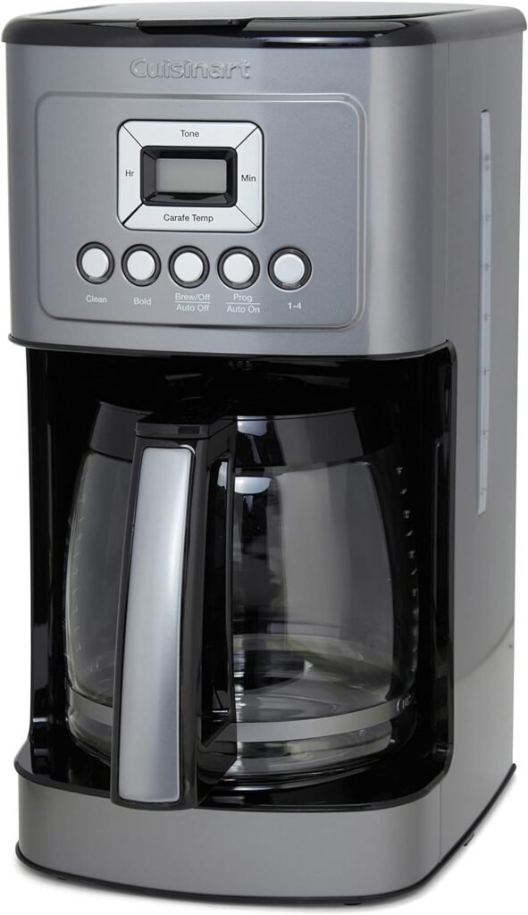 Cuisinart Coffee Maker, 14-Cup Glass Carafe, Fully Automatic for Brew Strength Control  1-4 Cup Setting, Stainless Steel, DCC-3200P1