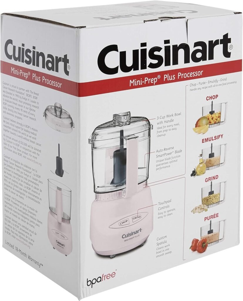 Cuisinart Food Processor, Mini-Prep 3 Cup, 24 oz, Brushed Chrome and Nickel, DLC-2ABC