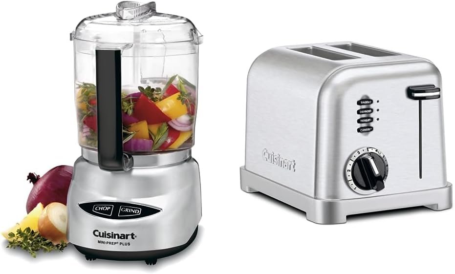 Cuisinart Food Processor, Mini-Prep 3 Cup, 24 oz, Brushed Chrome and Nickel, DLC-2ABC