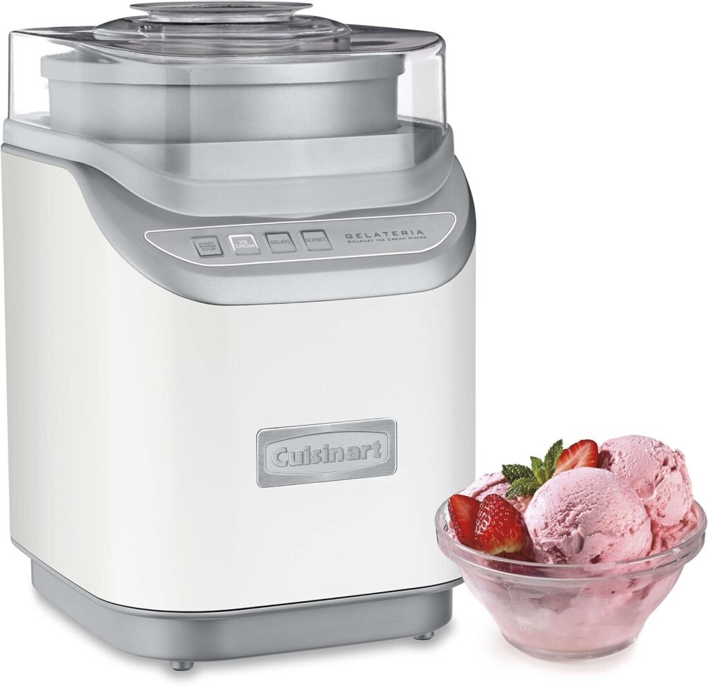 Cuisinart Ice Cream Maker Machine, 2 Quart, Cool Creations Frozen Yogurt, Gelato, Sorbet Maker, LCD Screen and Timer, Stainless Steel, ICE-70P1