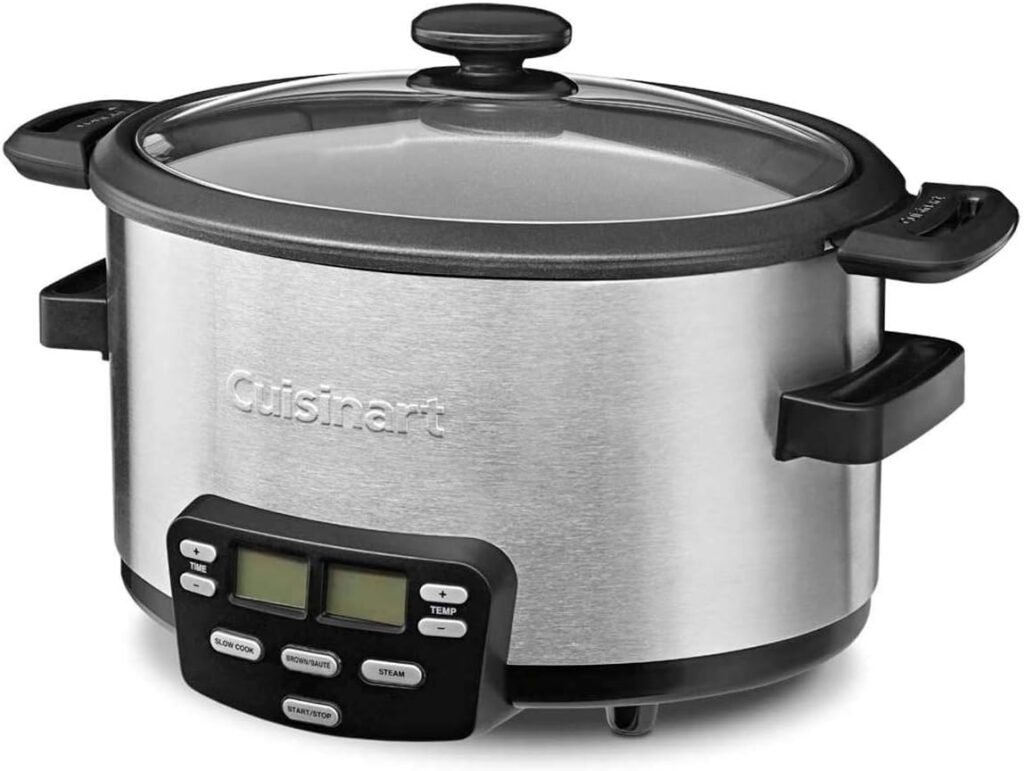 Cuisinart MSC-400 3-In-1 Cook Central 4-Quart Multi-Cooker: Slow Cooker, Brown/Saute, Steamer, Silver