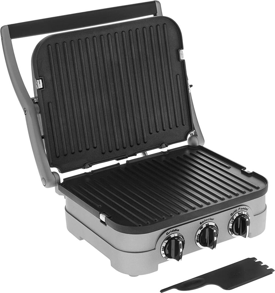 Cuisinart Panini Press, Stainless Steel Griddler, Sandwich Maker  More, 5-IN-1, GR-4NP1