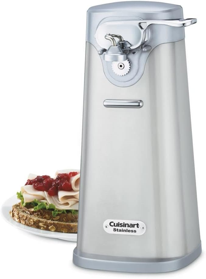 Cuisinart SCO-60 Deluxe Electric Can Opener, Quality-Engineered Motor System Allows you to Open Any Size Can, Stainless Steel