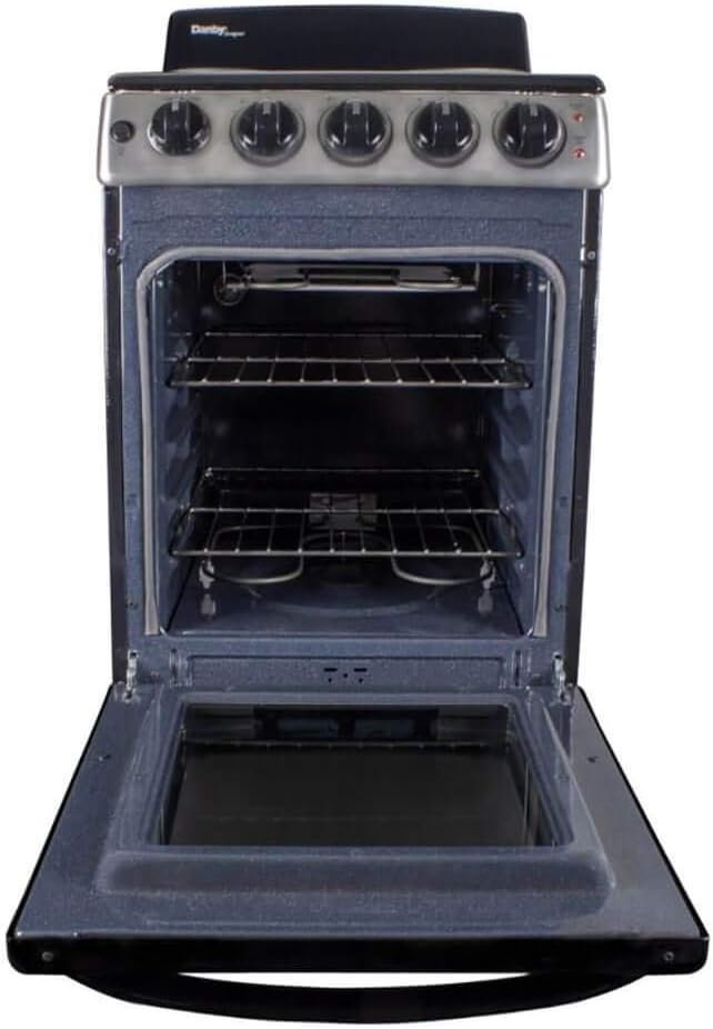 Danby Designer 20-In. Electric Range with Coil Elements and 2.3-Cu. Ft. Oven Capacity in Stainless Steel/Black