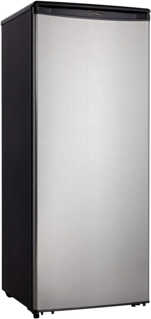 Danby Designer DAR110A1BSLDD 11 Cu.Ft. Apartment Refrigerator in Fingerprint Free Stainless Finish, Full Fridge for Condo, House, Small Kitchen, E-Star Rated, Spotless Steel