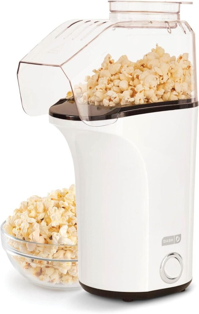 DASH Hot Air Popcorn Popper Maker with Measuring Cup to Portion Popping Corn Kernels + Melt Butter, 16 Cups - Red