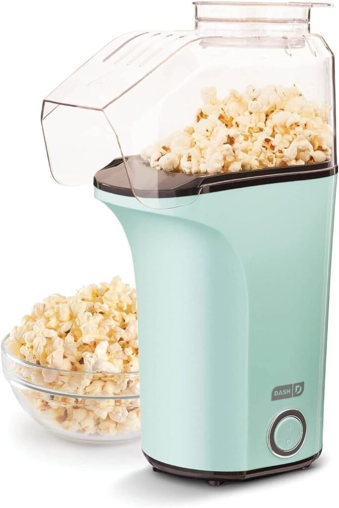 DASH Hot Air Popcorn Popper Maker with Measuring Cup to Portion Popping Corn Kernels + Melt Butter, 16 Cups - Red