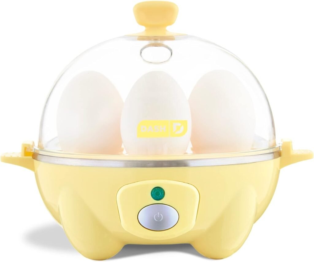 DASH Rapid Egg Cooker: 6 Egg Capacity Electric Egg Cooker for Hard Boiled Eggs, Poached Eggs, Scrambled Eggs, or Omelets with Auto Shut Off Feature - Black