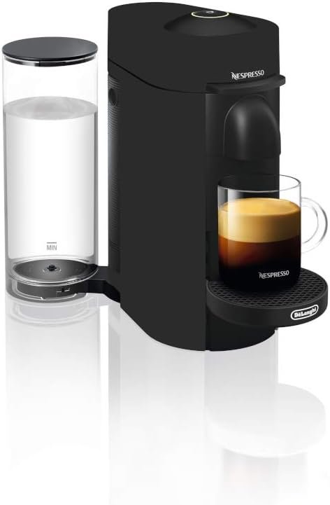 DeLonghi Nespresso VertuoPlus Coffee and Espresso Machine by DeLonghi, 38 ounces, Matte Black