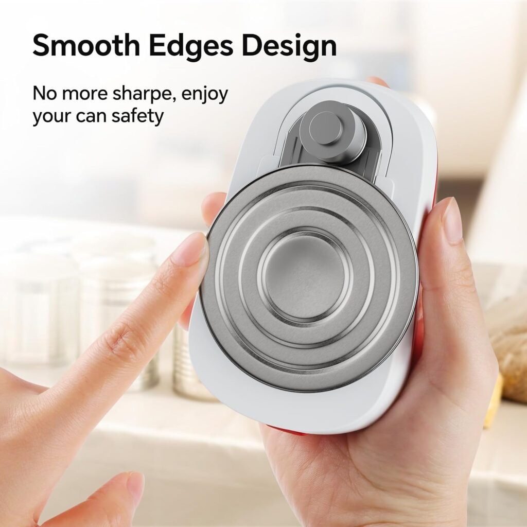 Electric Can opener New, One Touch Automatically open the can for Any Size Smooth Edge and Safe Best Gift for Chef Senior and Mom