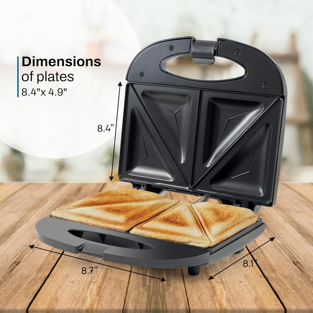 Elite Gourmet EWM-2207# Electric Non-Stick Belgian Waffle Maker Iron, Breakfast, Sandwiches, Snacks, Burgers and more, 2-Slice, Black