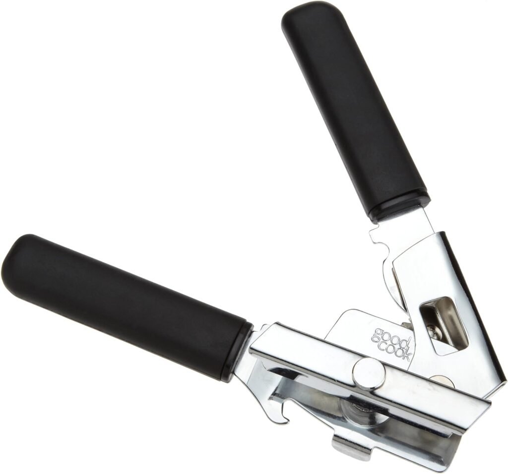 Good Cook Can Opener, Safe Cut Manual Can Opener, no Sharp Can Edges, Black