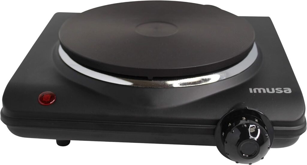 IMUSA Double Electric Hot Plate with Cast Iron Plate for Cooking or Heating, Electric Burner