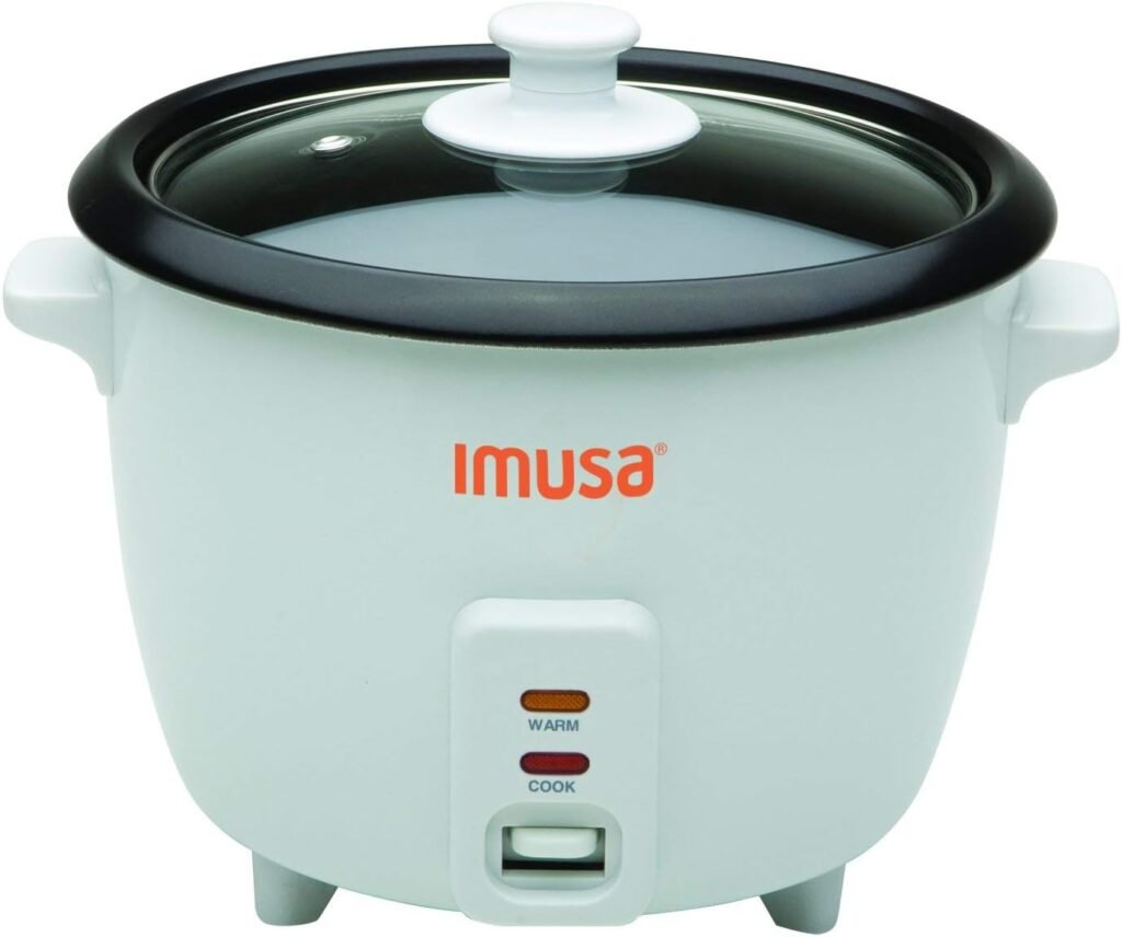 IMUSA USA GAU-00012 Electric NonStick Rice Cooker 5-Cup (Uncooked) 10-Cup (Cooked), White