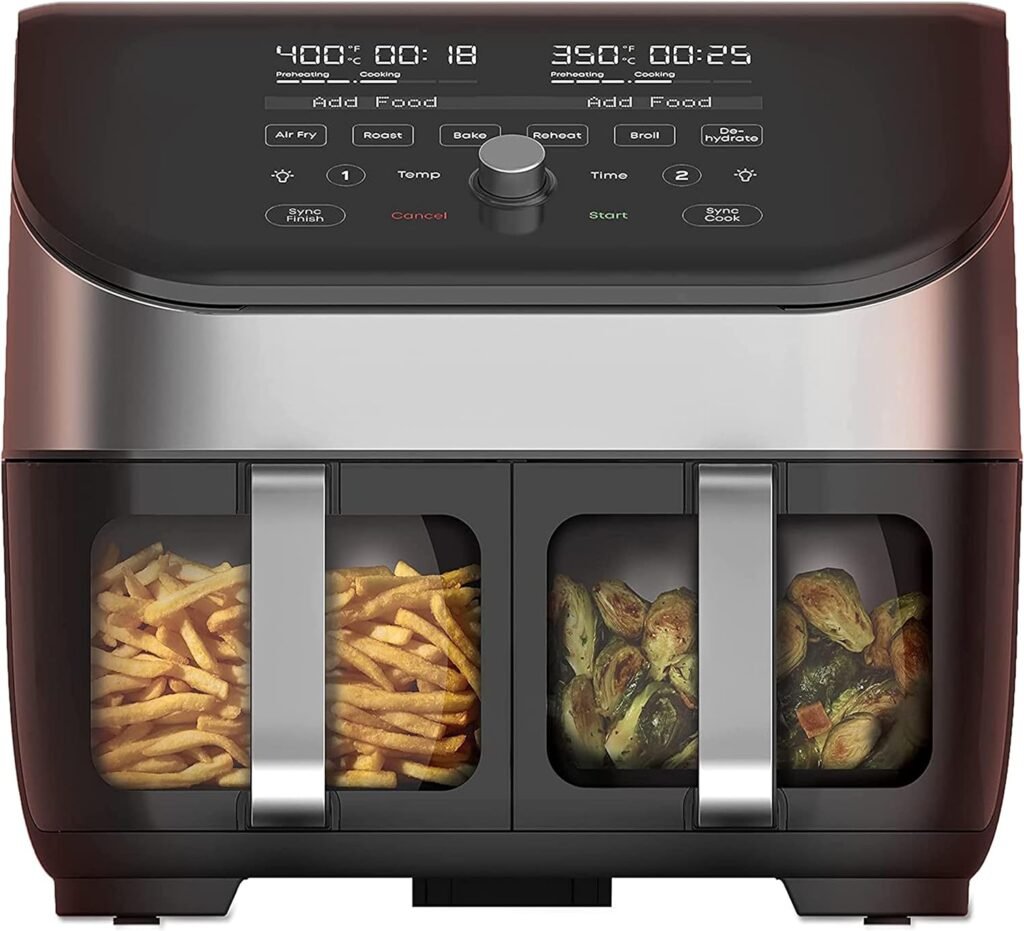 Instant Vortex Plus 6QT Air Fryer with Odor Erase Technology, 6-in-1 Functions that Crisps, Roasts, Broils, Dehydrates, Bakes  Reheats, 100+ In-App Recipes, from the Makers of Instant Pot, Black