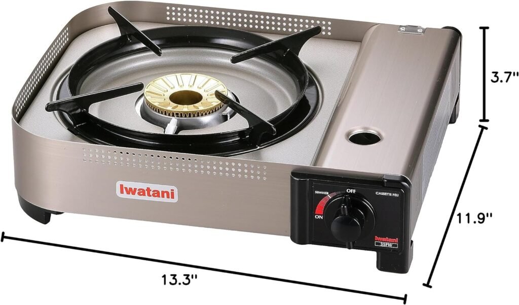 Iwatani 35FW Single-Burner Butane Portable Cooktop Indoor  Outdoor Cooking Stove Medium