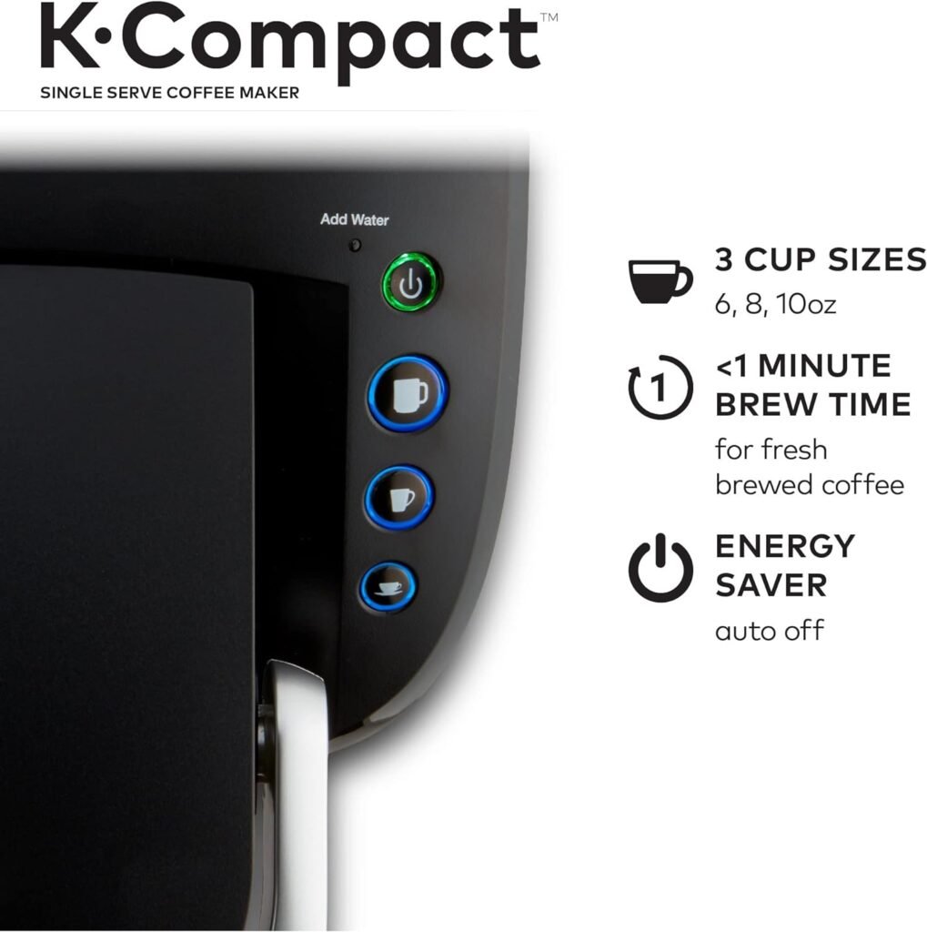 Keurig K-Compact Single-Serve K-Cup Pod Coffee Maker, Black (Packaging May Vary)