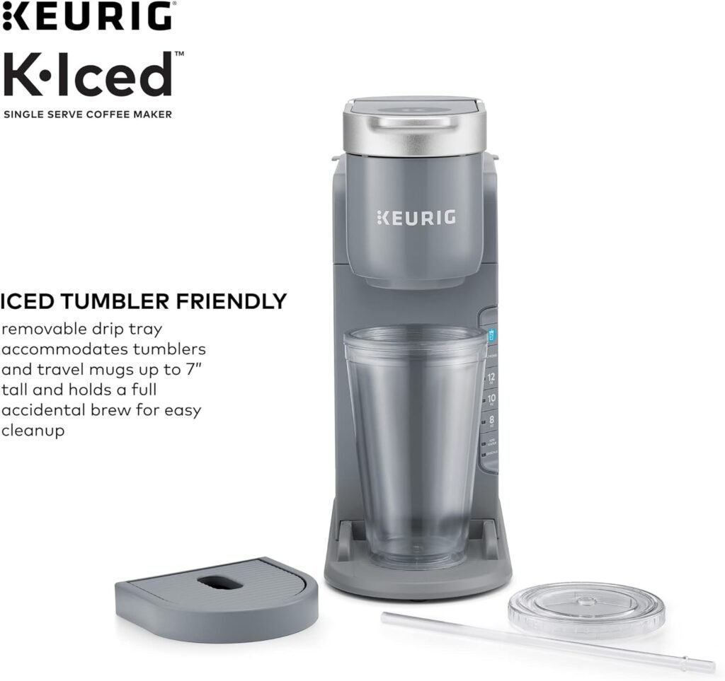 Keurig K-Iced Single Serve Coffee Maker - Brews Hot and Cold - Gray