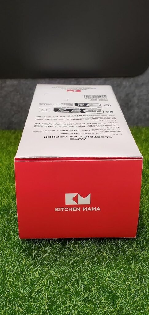 Kitchen Mama Auto Electric Can Opener: Open Your Cans with A Simple Press of Button - Automatic, Hands Free, Smooth Edge, Food-Safe, Battery Operated, YES YOU CAN (Red)