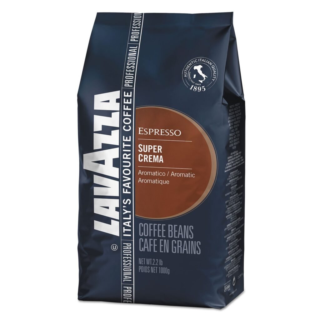 Lavazza Super Crema Whole Bean Coffee Blend, Medium Espresso Roast, 2.2-Pound Bag (Pack of 3)