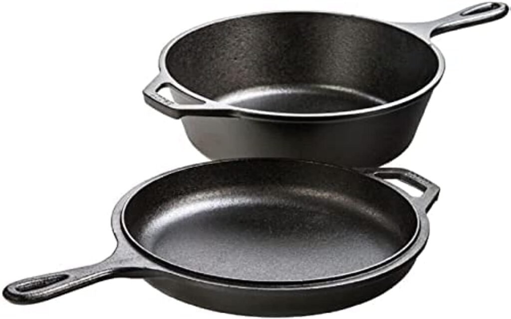 Lodge LCC3 Cast Iron Combo Cooker, Pre-Seasoned, 10.25 -Quart