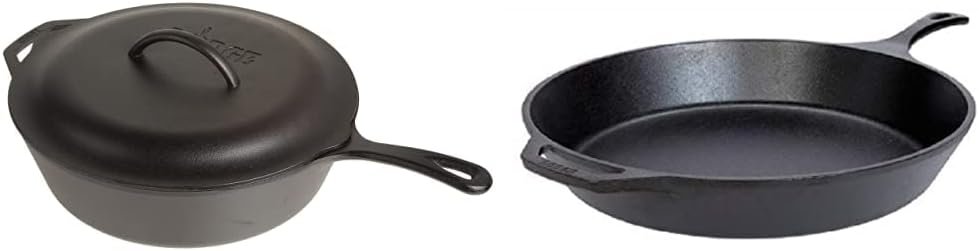 Lodge LCC3 Cast Iron Combo Cooker, Pre-Seasoned, 10.25 -Quart