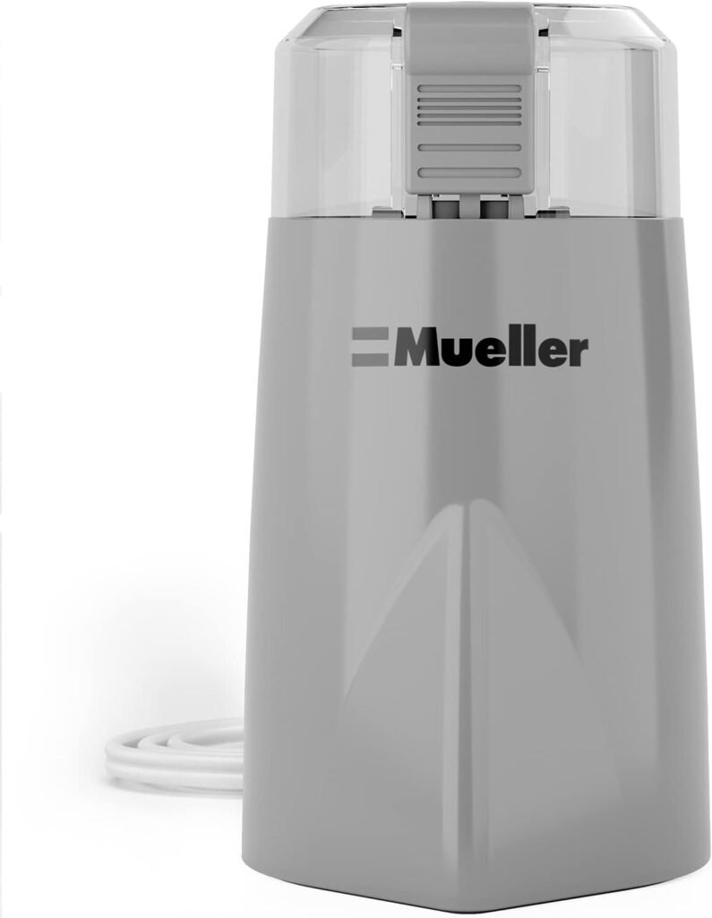 Mueller HyperGrind Precision Electric Spice/Coffee Grinder Mill with Large Grinding Capacity and Powerful Motor also for Spices, Herbs, Nuts, Grains, White