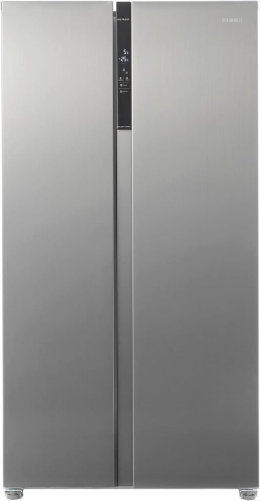 NUTRIFROST 21 cu.ft Large Capacity Side-by-Side Refrigerators Freezer Fridge - 2 Door Full Size Refrigerator for Kitchen Office Commercial LED Display Frost Free Freestanding