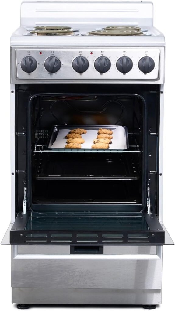 Premium Levella 20 Electric Range with 4 Coil Burners and 2.2 Cu. Ft. Oven Capacity in White