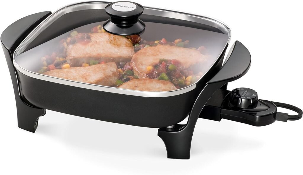 Presto 06626 11 inch Electric Skillet w/glass lid