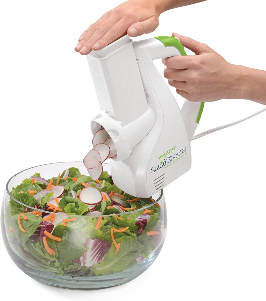 Presto Salad Shooter Electric Slicer/Shredder,White