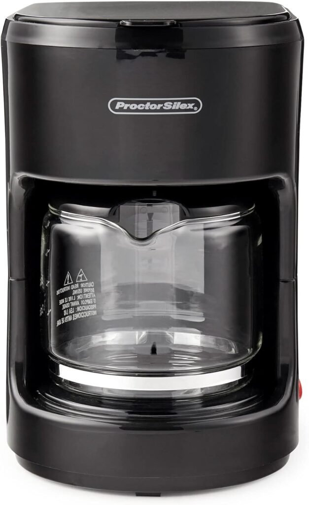 Proctor Silex Coffee Maker, Works with Smart Plugs That are Compatible with Alexa, Auto Pause and Serve, 10-Cup, Black