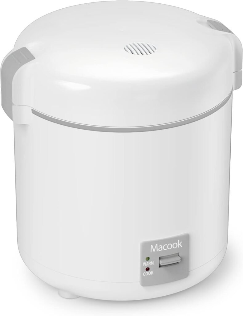 Rice Cooker Small 1-1.5 Cups Uncooked(3 Cups Cooked), Mini Rice Cooker with Removable Nonstick Pot, One TouchKeep Warm Function, Travel Rice Cooker for Soup Grain Oatmeal Veggie, White