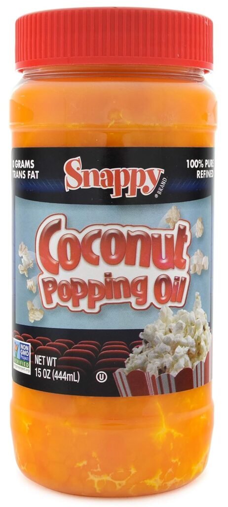 Snappy Popcorn Colored Coconut Oil, 1 Gallon,128 Fl Oz (Pack of 1)