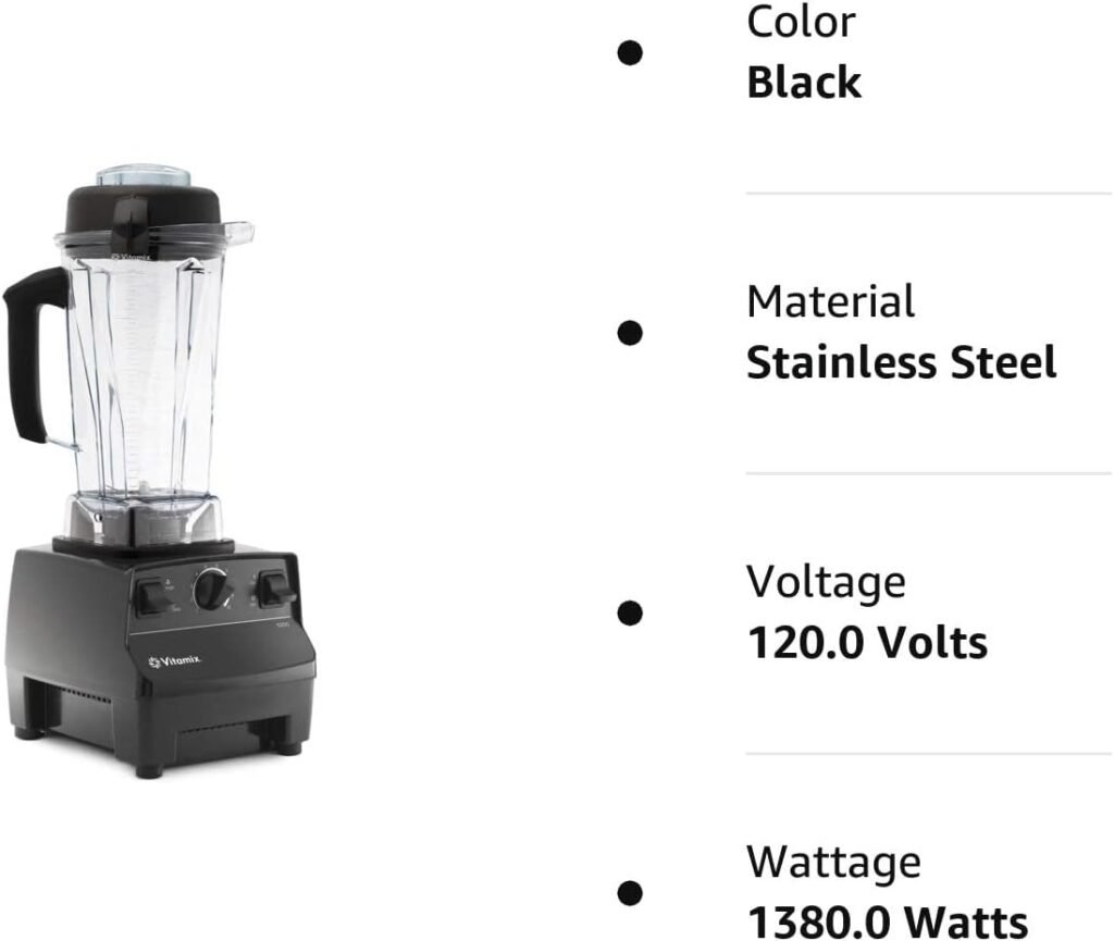 Vitamix 5200 Blender, Professional-Grade, Container, Self-Cleaning 64 oz, Black/Grey